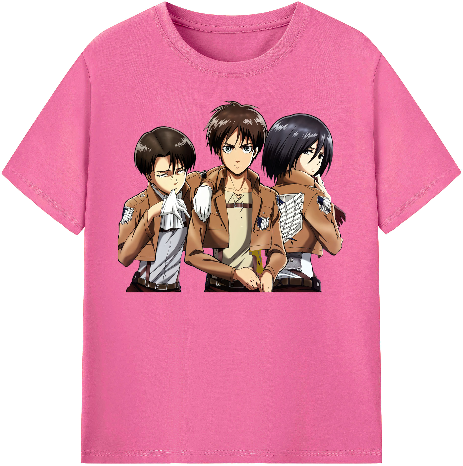 （画像用） 進撃の巨人 エレン･イェーガー Attack on Titan Eren Jäger レディースカジュアルプリントTシャツ（綿100％）